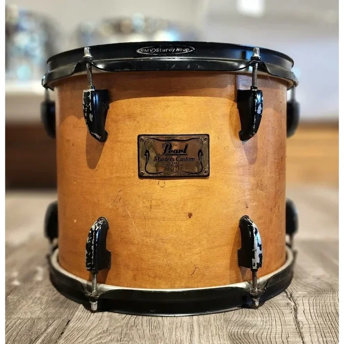 Used Pearl Masters Custom Extra Maple Shell Tom 12×10 Natural w/Black Hardware