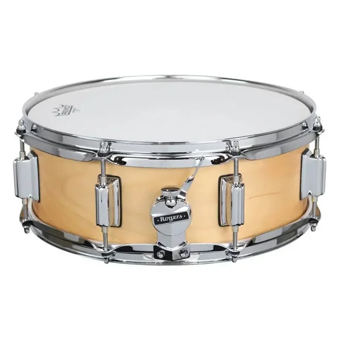 Used Rogers Powertone Wood Shell Snare Drum 14×5 Satin Natural – Excellent