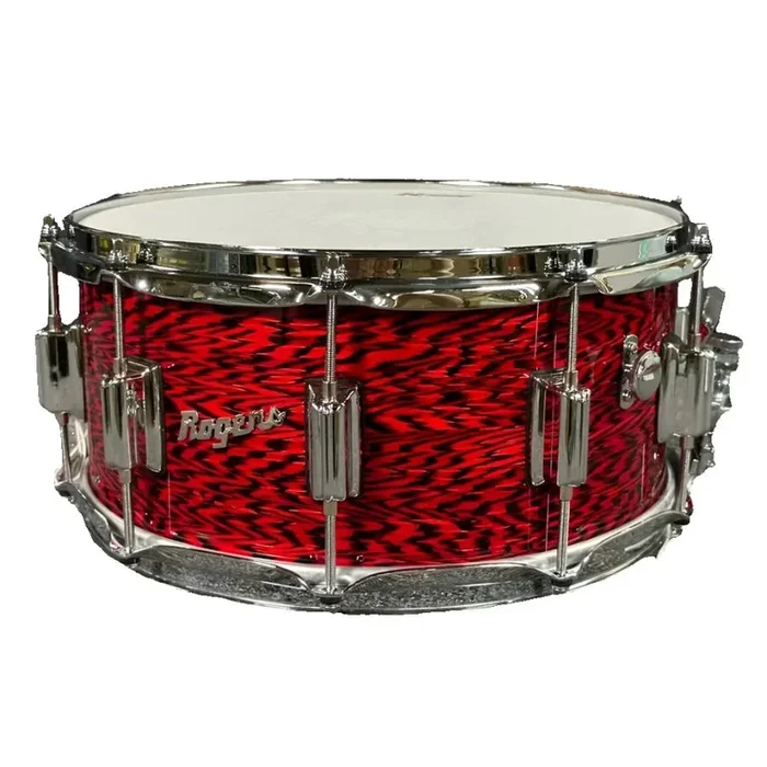 Used Rogers SuperTen Wood Shell Snare Drum 14×6.5 Red Onyx – Excellent