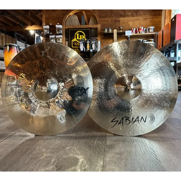 Used Sabian HHX Evolution Hi Hat Cymbals 15″