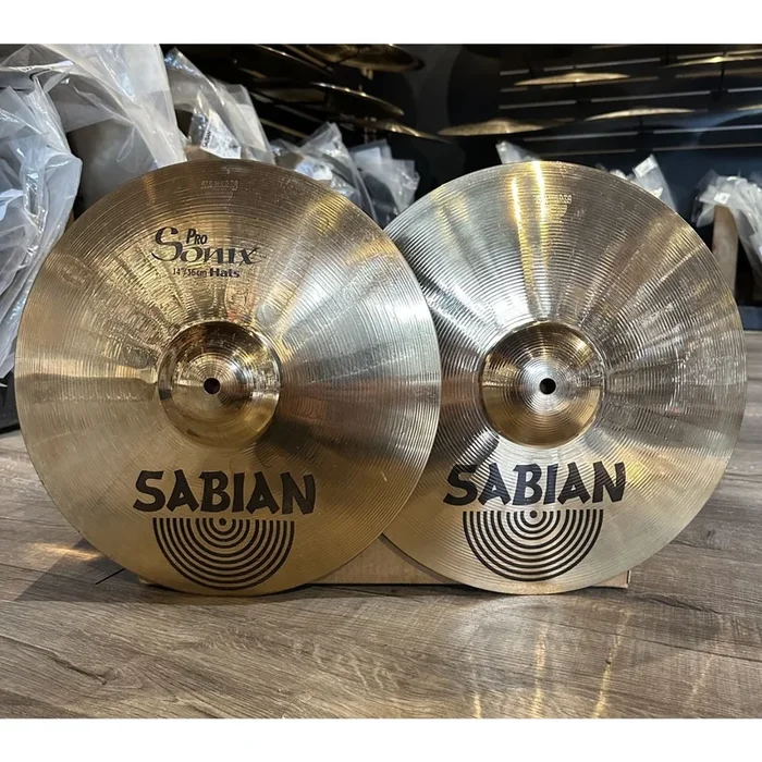 Used Sabian Pro Sonix Hi Hat Cymbals 14″
