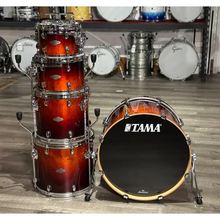 Used Tama Starclassic Performer 5pc Drum Set Dark Cherry Fade