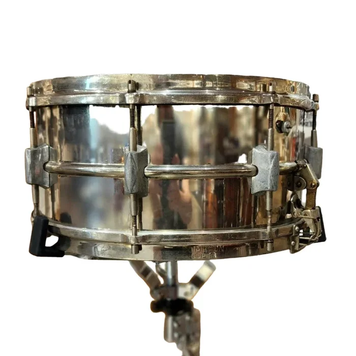 Used Vintage Premier Dominion Super Brass Snare Drum 14×6.5