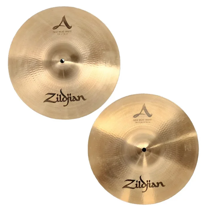 Used Zildjian A New Beat Hi Hat Cymbals 14″ – Good