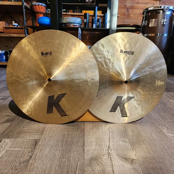Used Zildjian K Hi Hat Cymbals 14″