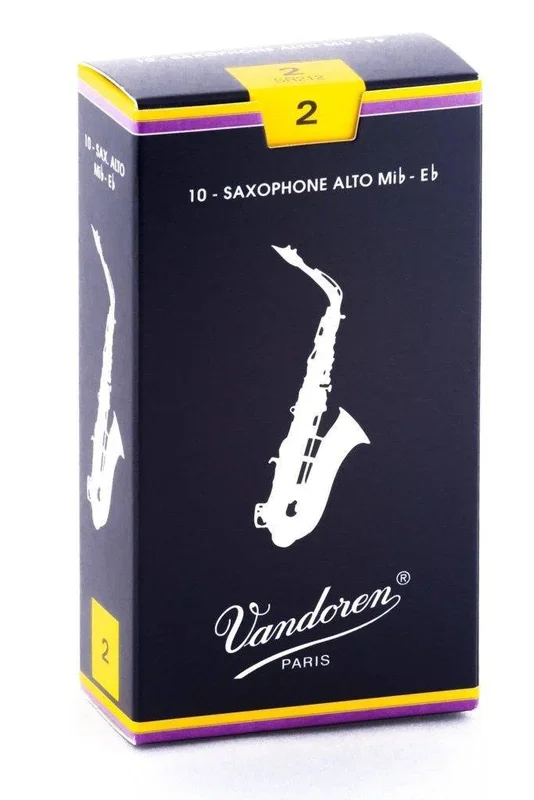Vandoren Traditional Alto Saxophone Reeds – Box of 10