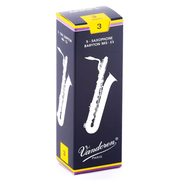 Vandoren Traditional Baritone Saxophone 5-Pack of 3.0 Reeds