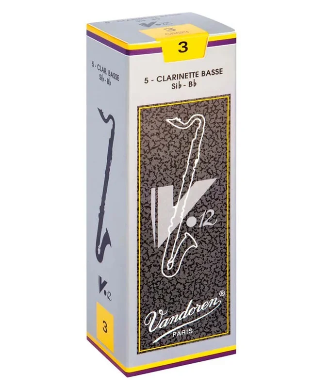 Vandoren V12 #3 Bass Clarinet Reeds – 5 Pack