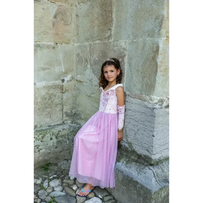velvety soft sleeping sweetheart princess gown with arm warmers size 5-6