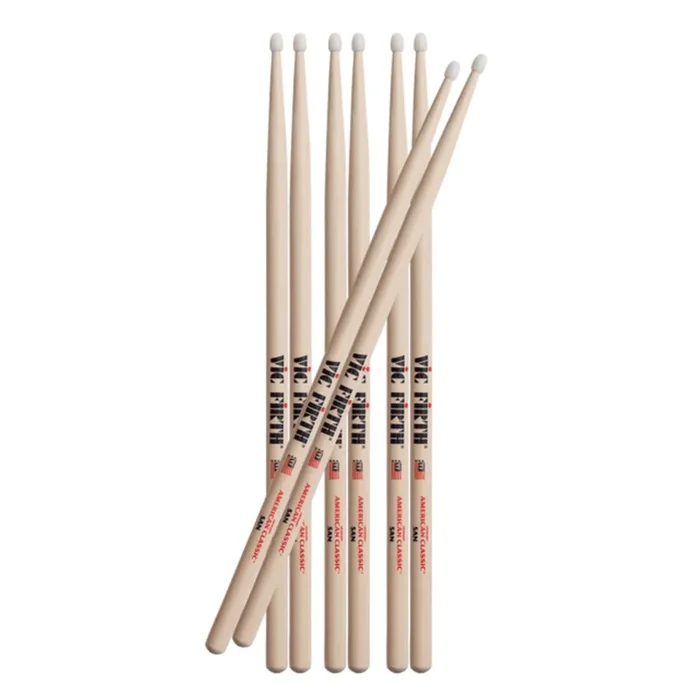 Vic Firth – Buy 3 Get 1 Free Pack – 5A Nylon