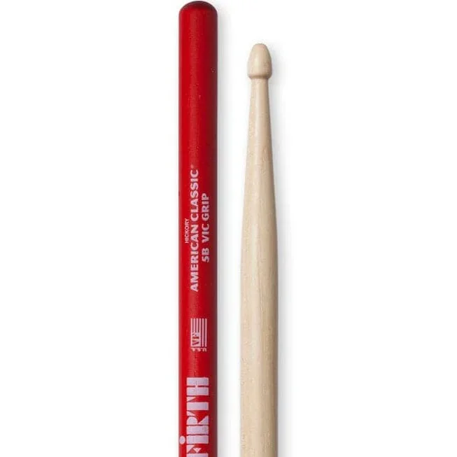 Vic Firth American Classic Drum Stick 5B w/Vic Grip
