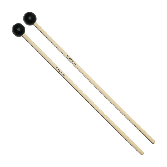 Vic Firth M5 American Custom Keyboard Mallets – Medium Black Rubber – Birch