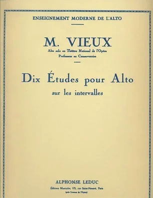 Vieux: Dix Etudes Sur Les Intervalles (viola)