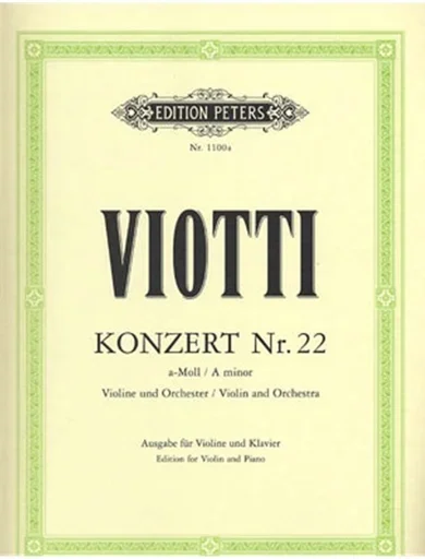 Viotti, J.B. (Klinger): Concerto No.22 in a minor (violin & piano)
