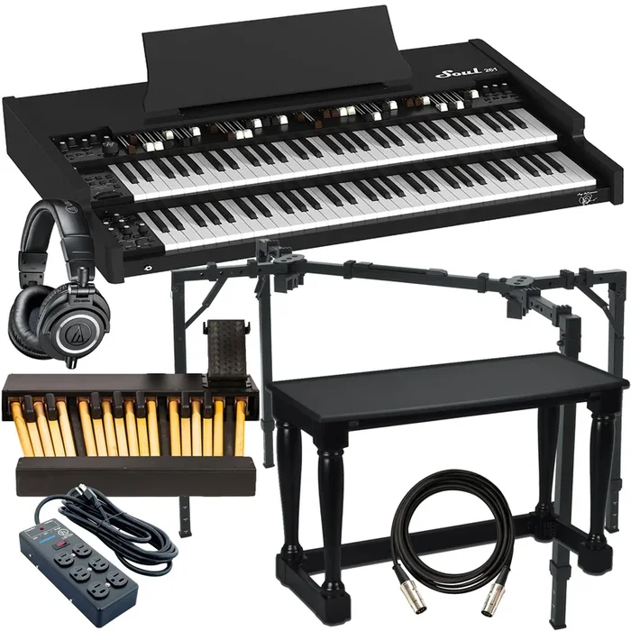 Viscount Legend SOUL 261 Digital Tonewheel Organ – Black STUDIO KIT
