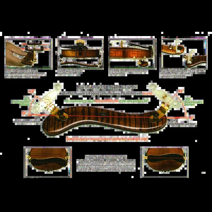 Viva La Musica Viola Diamond Shoulder Rest – Dark Maple Wood