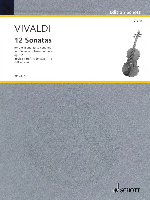 Vivaldi, 12 Sonatas Op. 2 Book 2 for Violin and Piano (Schott)