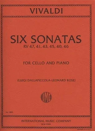 Vivaldi: Six Sonatas RV 47, 41, 43, 45, 40, 46 (cello & piano) IMC