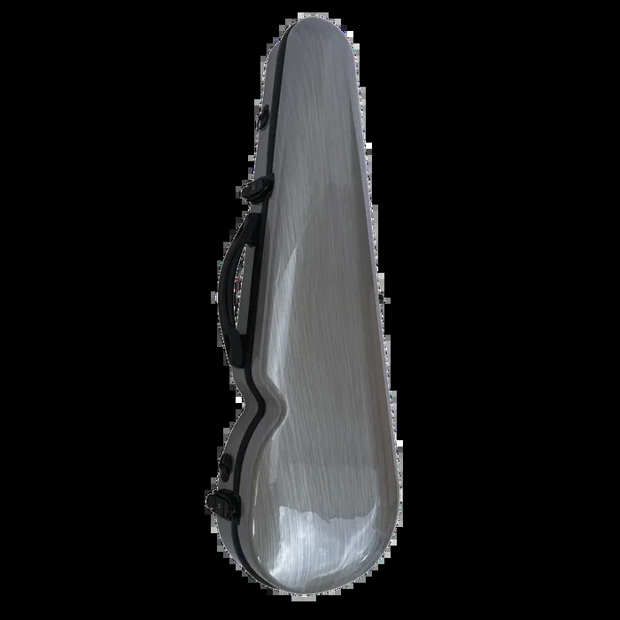Vivo Polycarbonate Shaped Violin Case 3/4 Brushed Silver