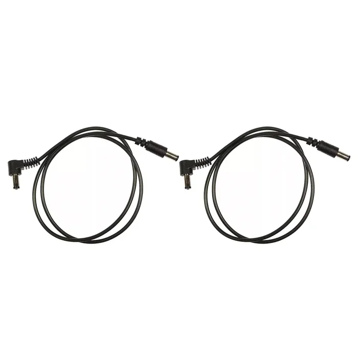 Voodoo Lab Cable 2.1mm Standard Polarity Center Negative Straight-Right 24″ 2 Pack Bundle