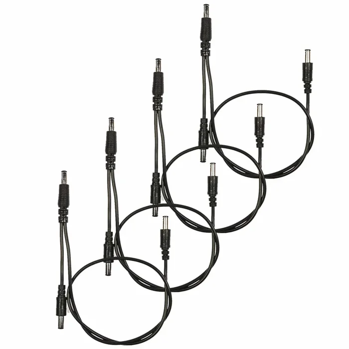 Voodoo Lab Cable Voltage Doubler Standard Polarity Center Negative 18″ 4 Pack Bundle