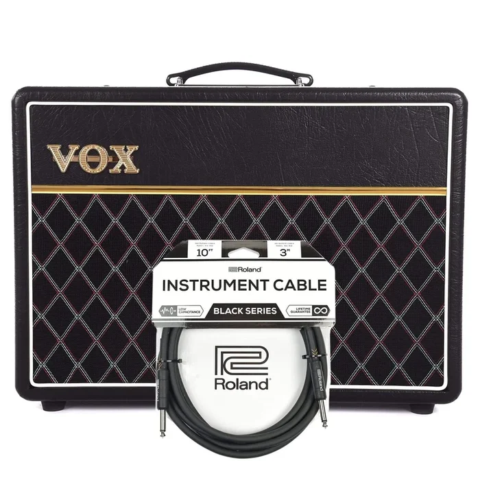 Vox AC10C1VS Limited Edition 1×10 Combo Amp w/Celestion 10″ V-Type Speaker Cable Bundle