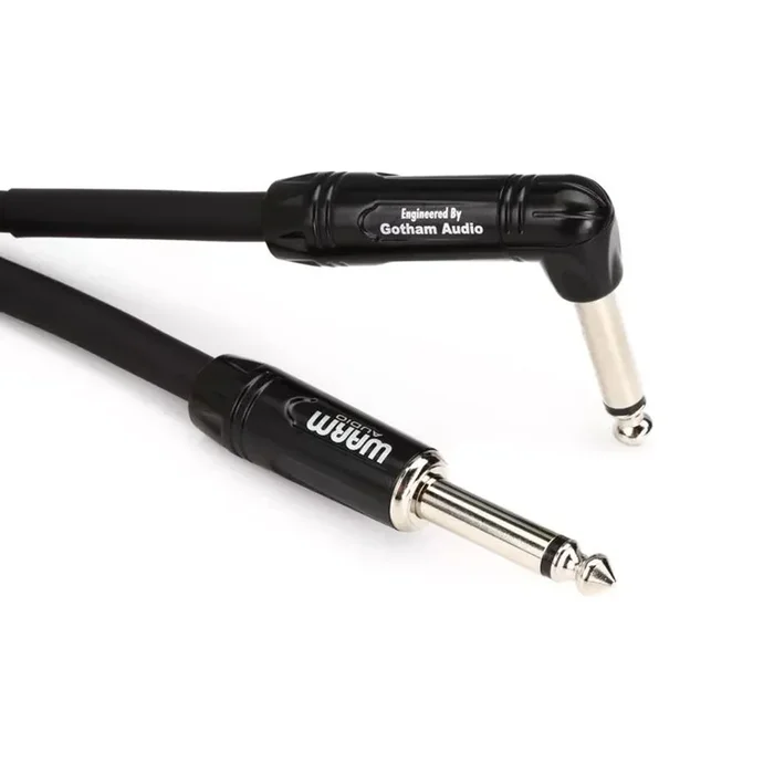 Warm Audio Pro Silver Straight to Right Angle Instrument Cable – 20ft
