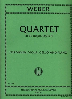 Weber, Carl Maria von: Piano Quartet in Bb major Op.8 (violin, viola, cello, piano)