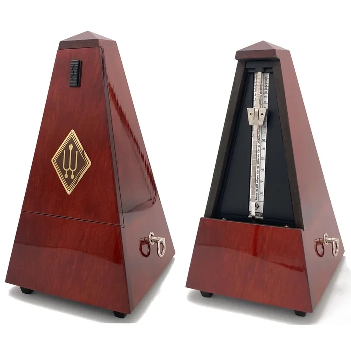 Wittner Maelzel Solid Wood Metronome – Mahogany – High Gloss – No Bell – Model 801