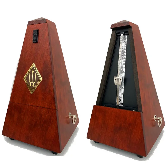 Wittner Maelzel Solid Wood Metronome – Mahogany – Matte Finish – No Bell – Model 801M
