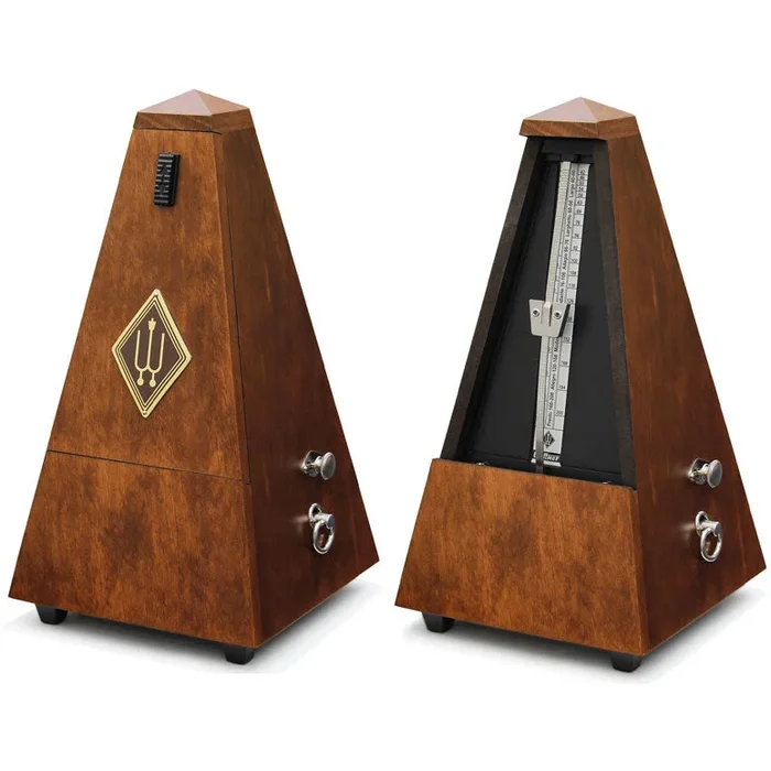 Wittner Maelzel Solid Wood Metronome – Walnut – Matte Finish – With Bell – Model 813M