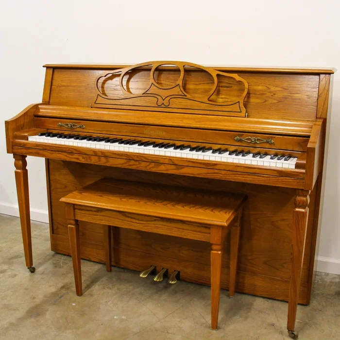 Wurlitzer Console Piano | Oak Finish