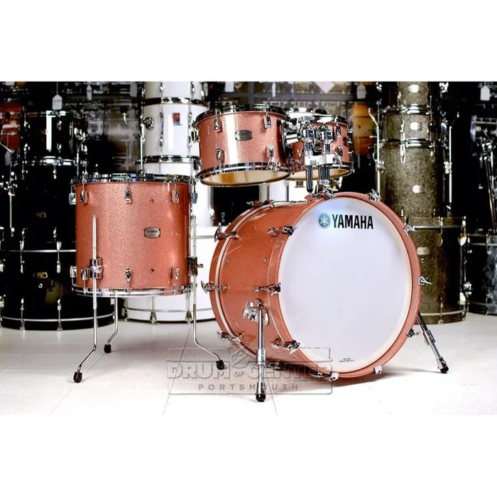 Yamaha Absolute Hybrid Maple 4pc Drum Set Pink Champagne Sparkle