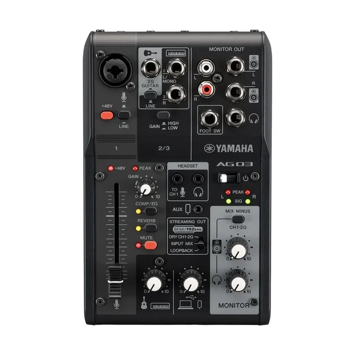 Yamaha Ag03 Mk2 3-Channel Mixer And Usb Audio Interface – Black