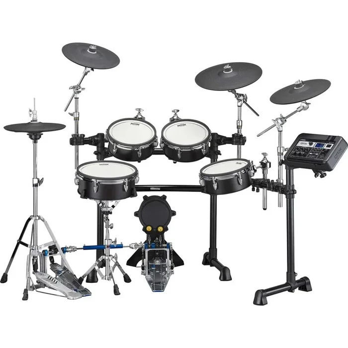 Yamaha DTX8K-X High-Grade Electronic Drum Kit w/TCS Silicone Drum Heads – Black Forest