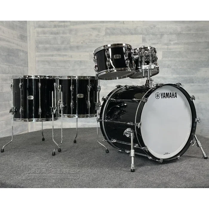 Yamaha Recording Custom 5pc Rock Drum Set Solid Black