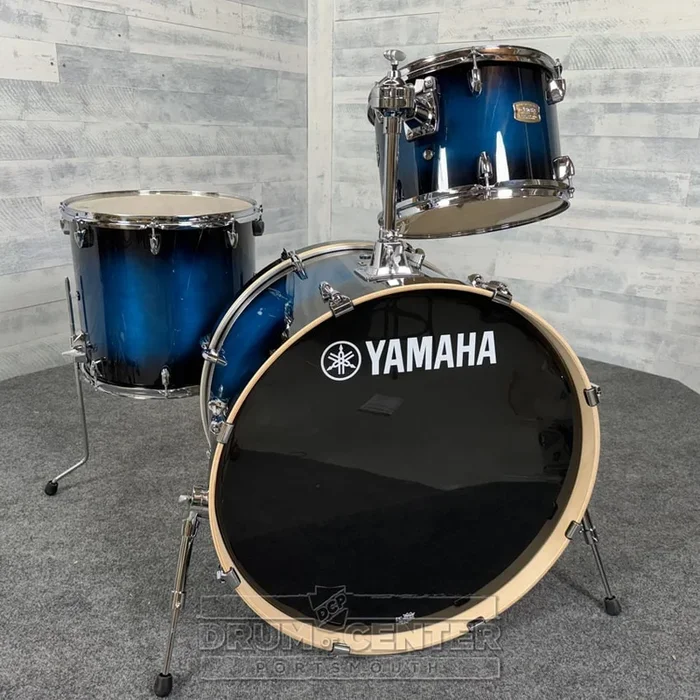 Yamaha Stage Custom Birch 3pc Drum Set 24/13/16 Deep Blue Sunburst