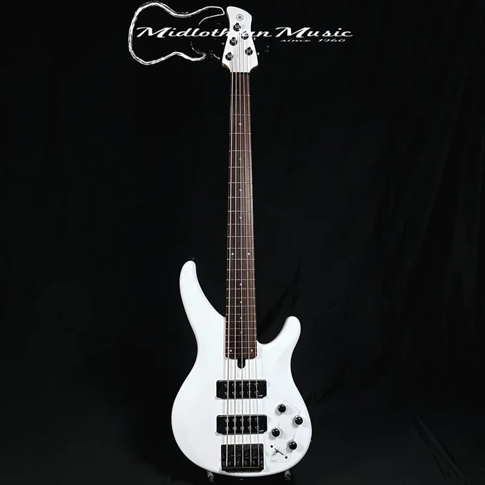 Yamaha TRBX305 Bass Guitar 5-String Bass – White Gloss Finish DISCOUNTED!