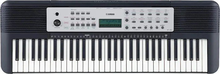 Yamaha YPT270 61-Key Portable Keyboard With Power Adapter – Black