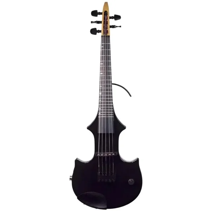 ZETA Jazz Fusion Violín de 5 cuerdas con trastes, negro brillante
