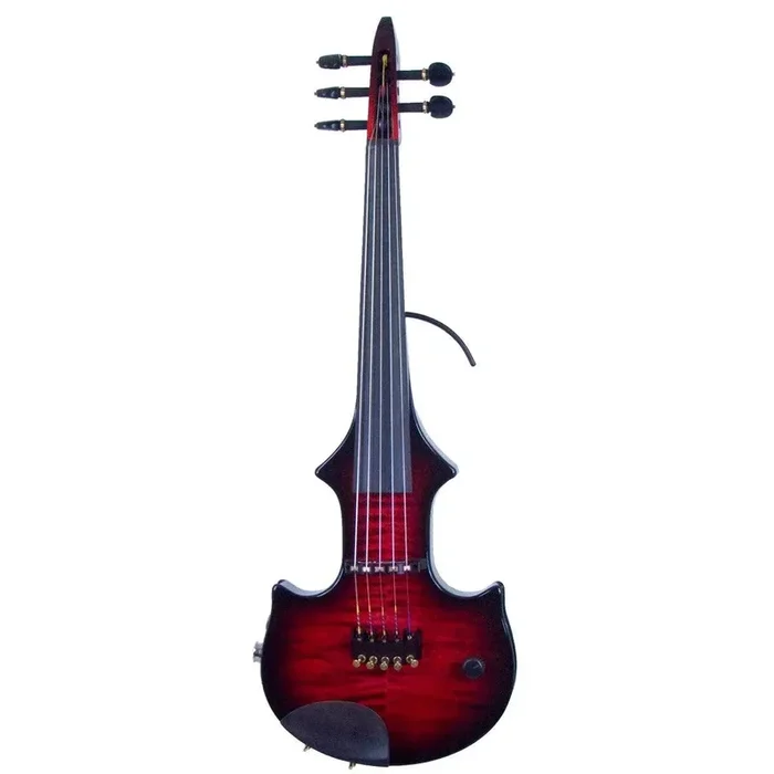 ZETA JV45 Jazz Fusion 5-string electric violin, transparent red burst over maple top