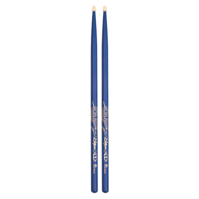 Zildjian 400th Anniversary Hickory 5b Drumsticks – Painted Blue Jazz