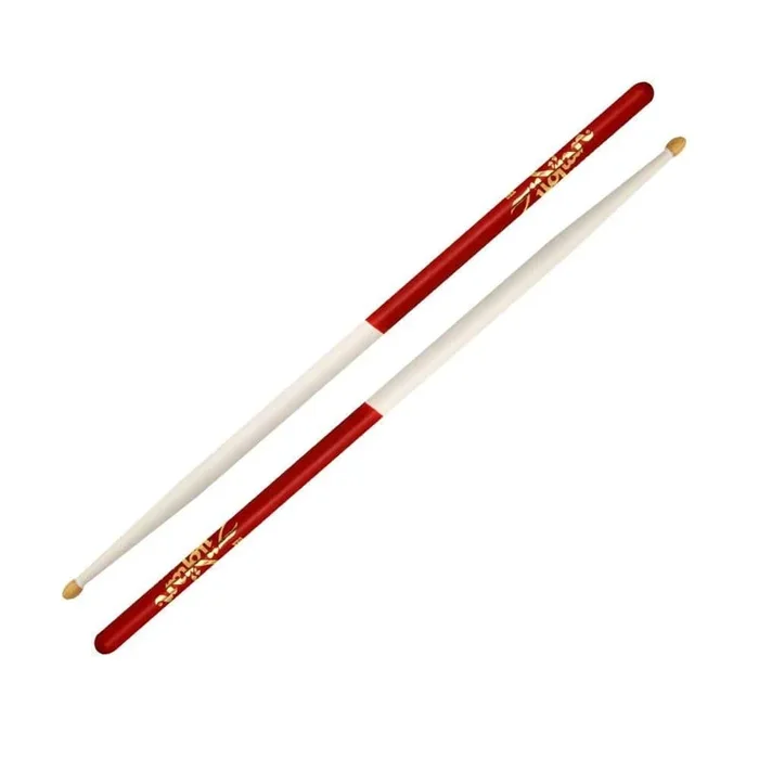 Zildjian 5ACWWRD Acorn Drumsticks – White Red Dip – 5A
